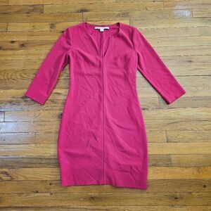 Diane von Furstenberg DVF Pink Sheath Midi Dress Size 2